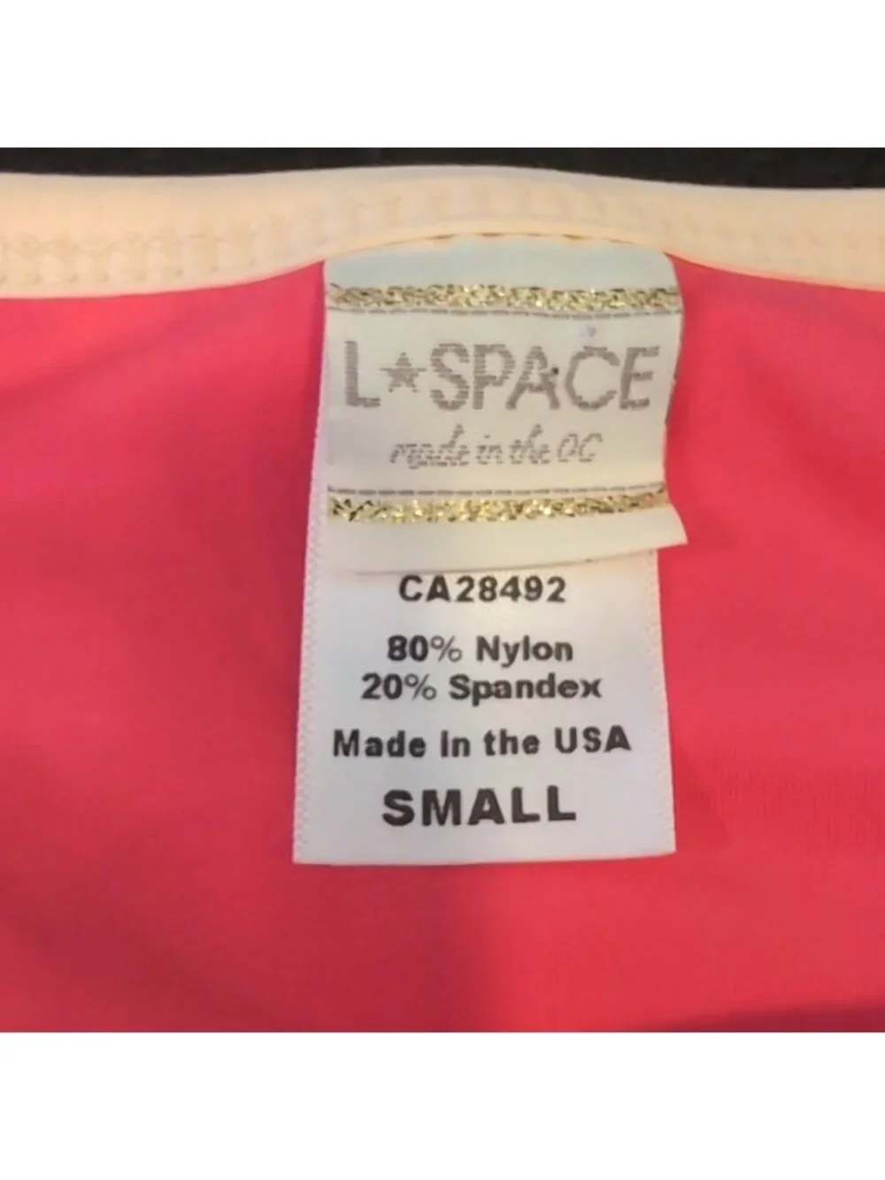 L*Space Sorbet Titanium Piped Bottom in Classic Cut Crossover Strap Size Small